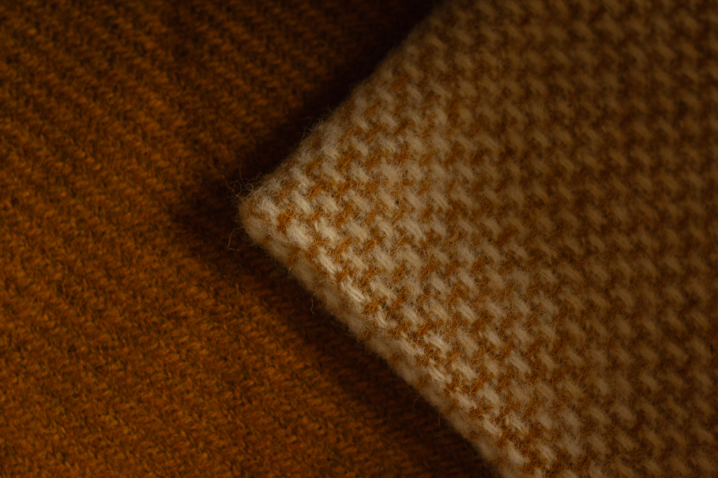 Wollen plaid Midi – Domino caramel