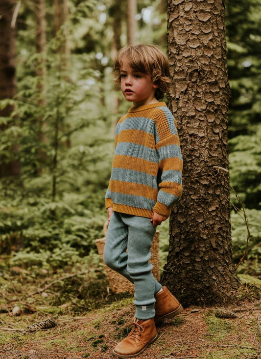 Gestreepte gebreide sweater – Sunset