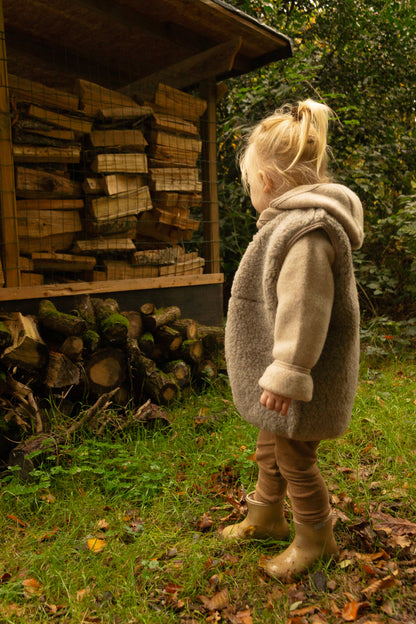 Teddy gilet - Camel Melange