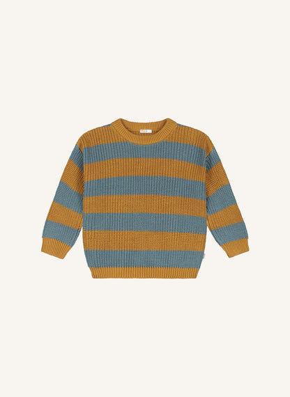 Gestreepte gebreide sweater – Sunset