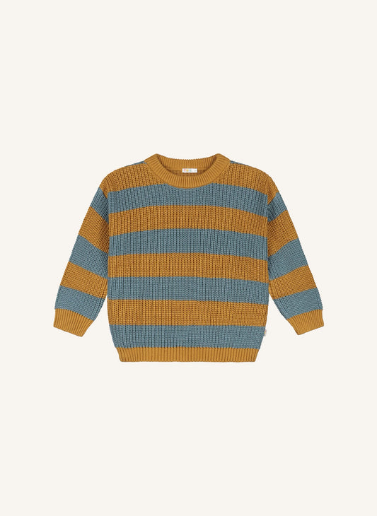Gestreepte gebreide sweater – Sunset