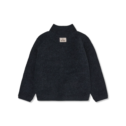 Wollen fleece jack – Navy Melange