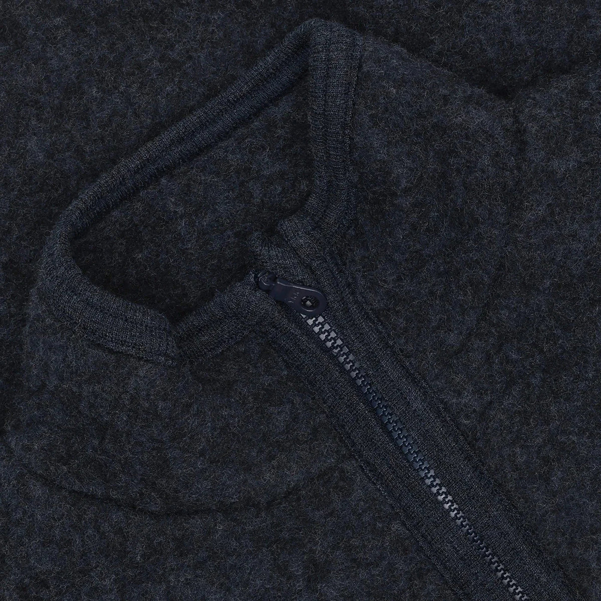 Wollen fleece jack – Navy Melange
