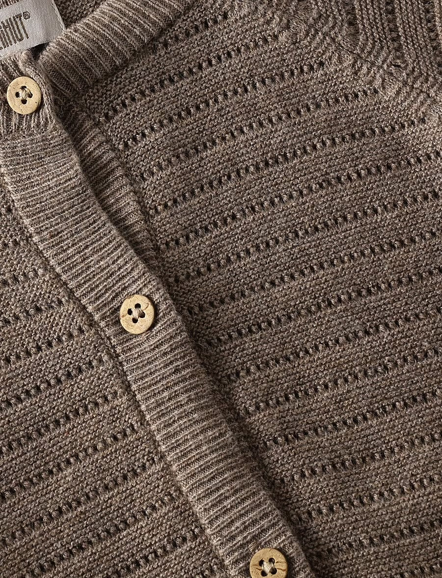 Gebreid vest met wol – Cinder Melange