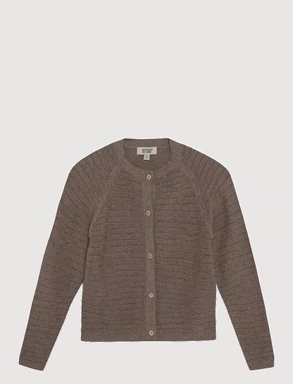 Gebreid vest met wol – Cinder Melange