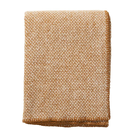 Wollen plaid Midi – Domino caramel