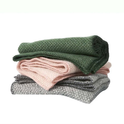 Wollen plaid – Domino green