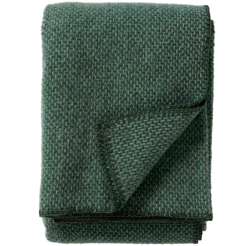 Wollen plaid – Domino green