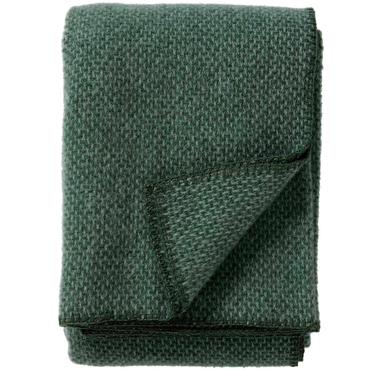 Wollen plaid – Domino green