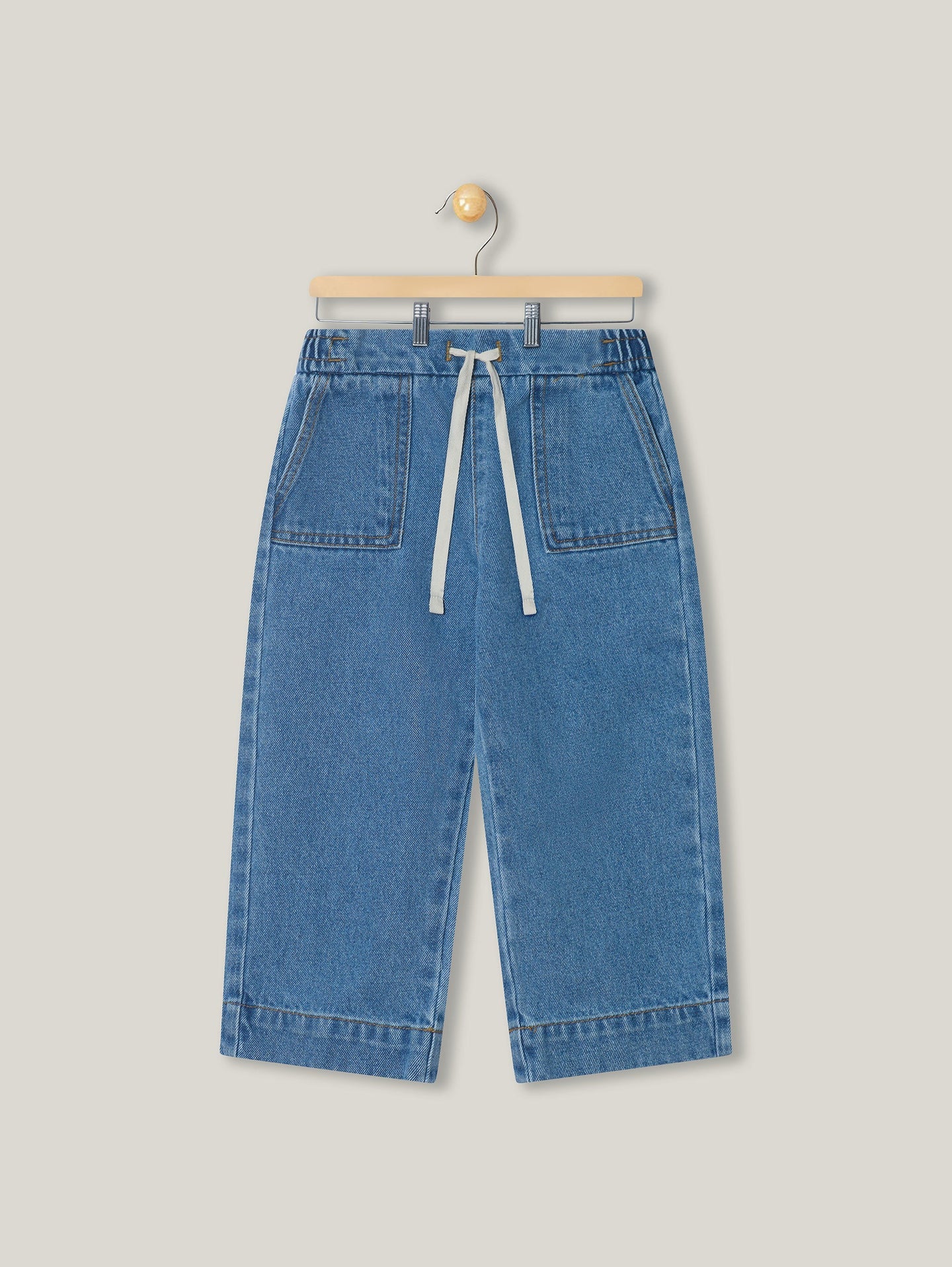 Rechte jeans met koord