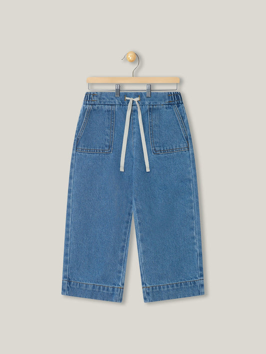 Rechte jeans met koord