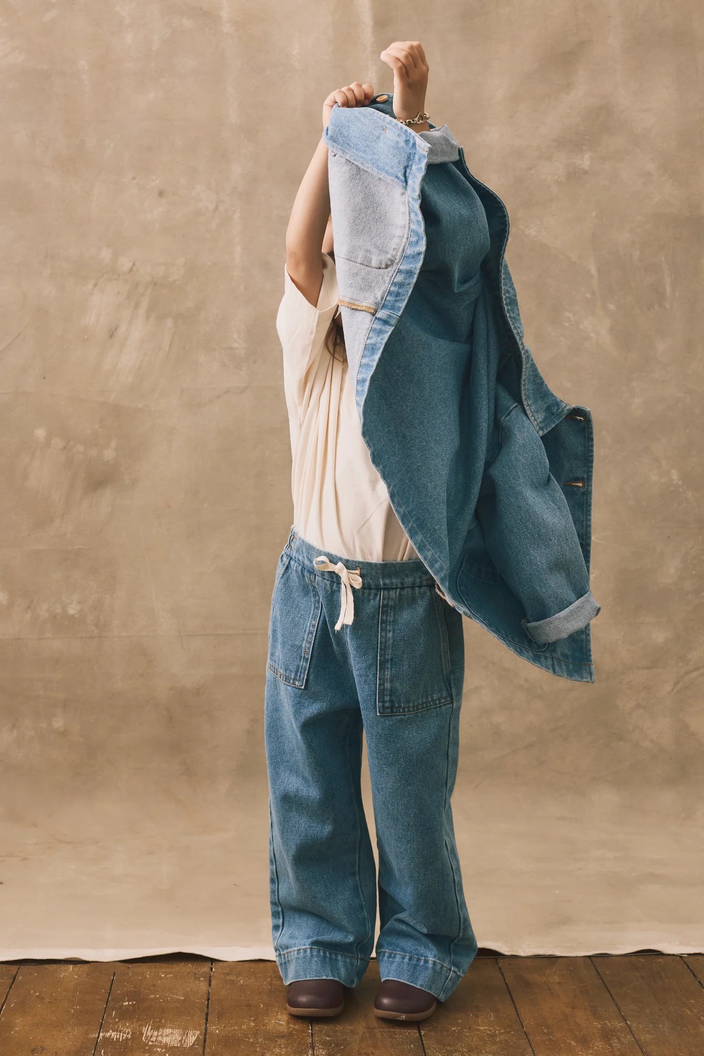 Rechte jeans met koord