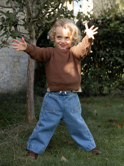 Rechte jeans met koord