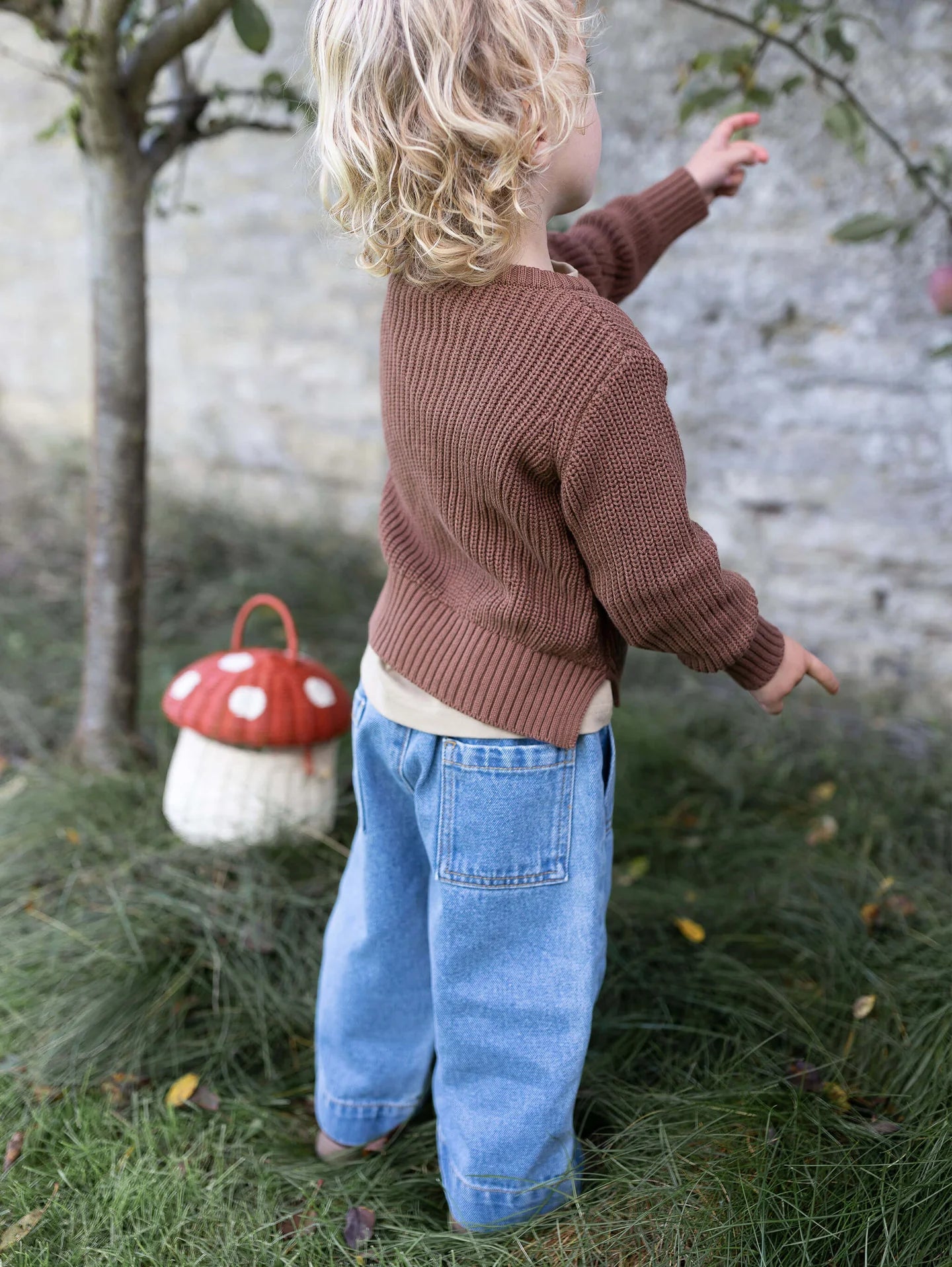 Rechte jeans met koord