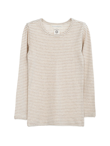 Gestreepte shirt – Almond/Ecru