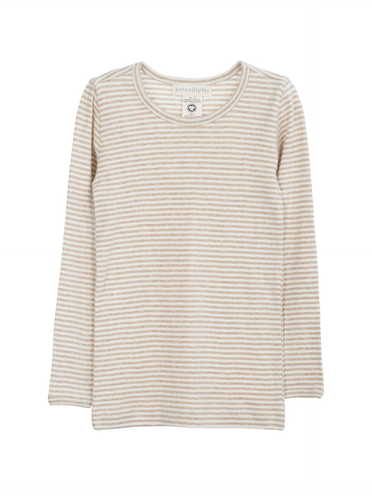 Gestreepte shirt – Almond/Ecru