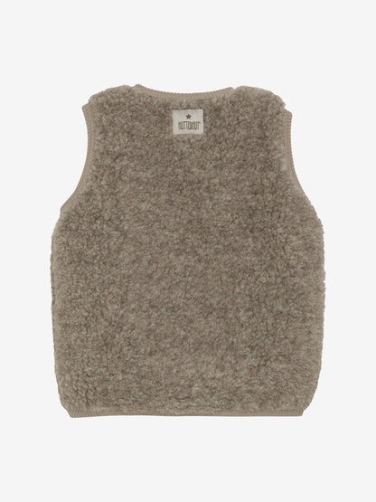 Teddy gilet - Camel Melange
