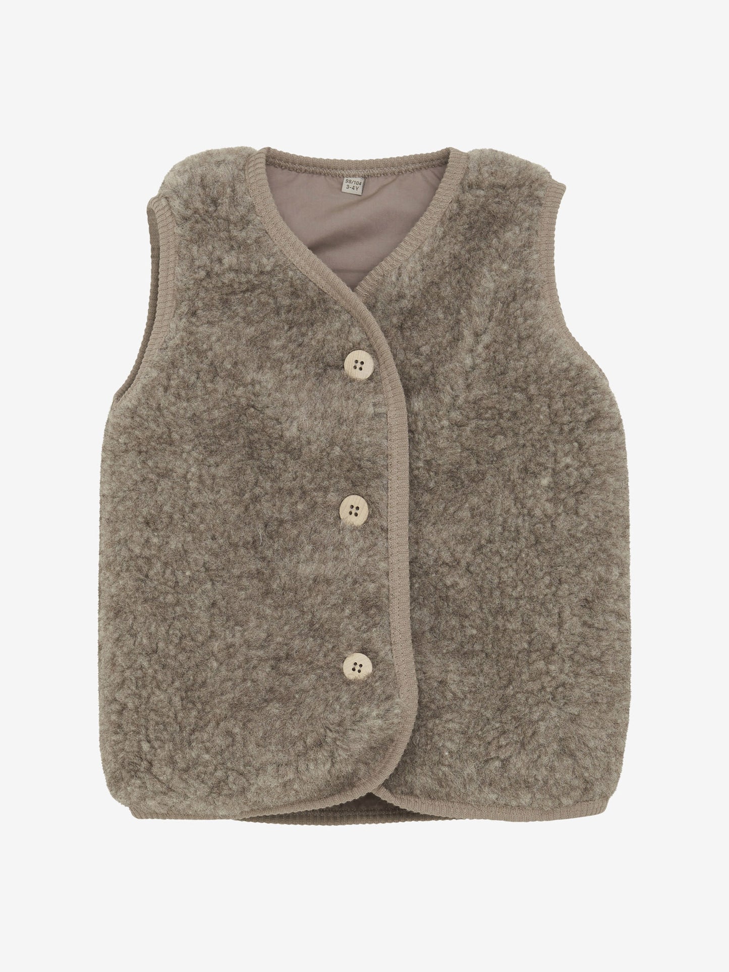 Teddy gilet - Camel Melange