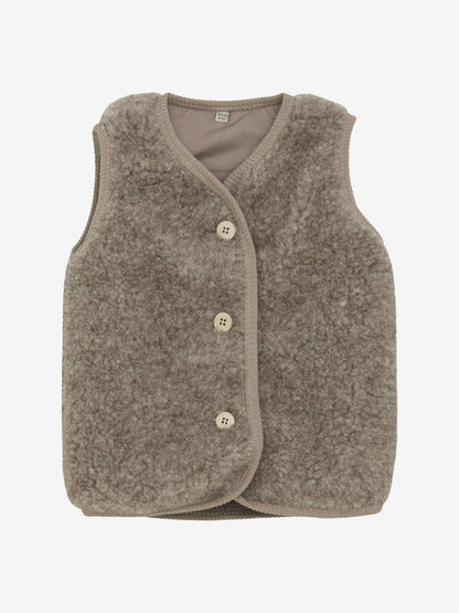 Teddy gilet - Camel Melange